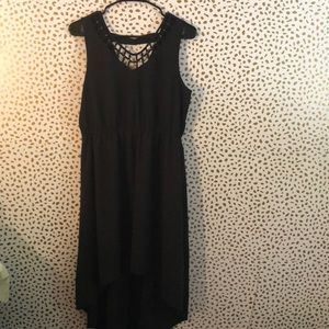 Black high low dress